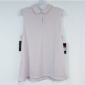 Nike Dry Victory Textured Sleeveless‎ Golf Polo Womens Large Standard Fit Purple